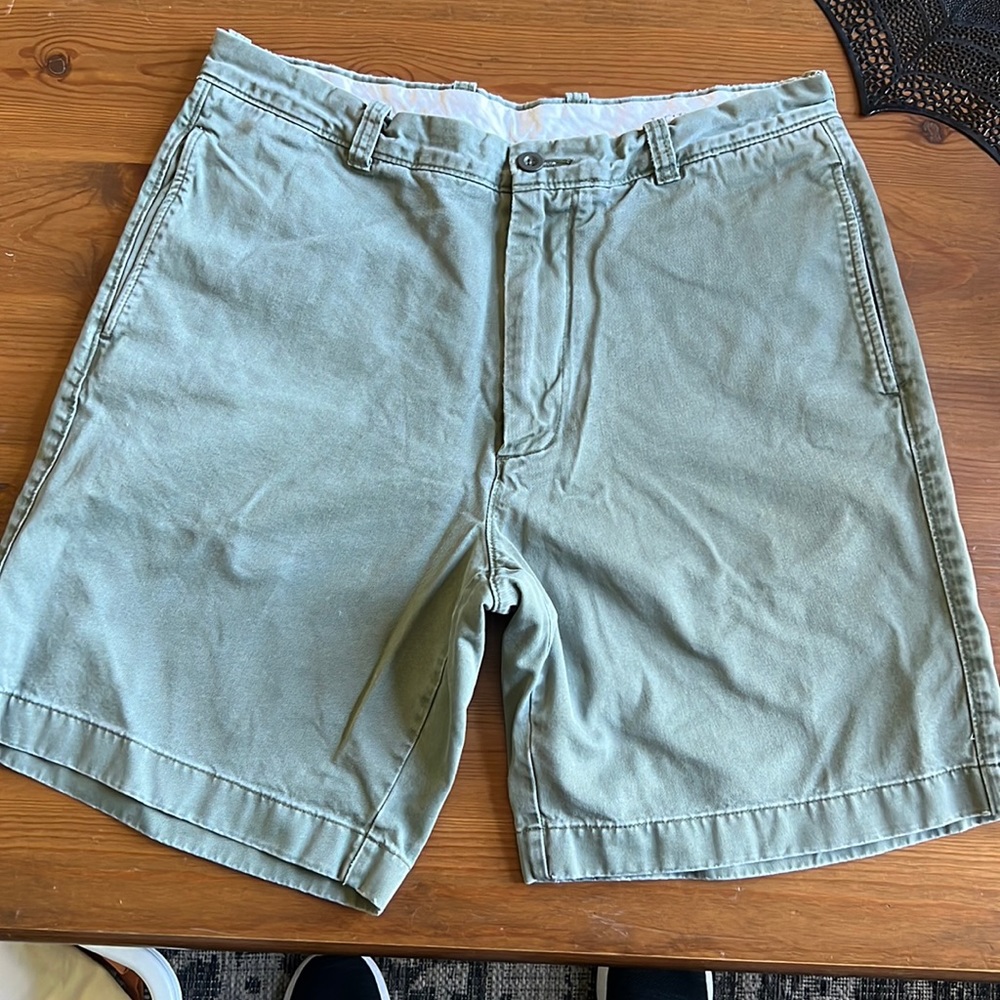 Olive  green Broken In Regular Fit J. Crew shorts